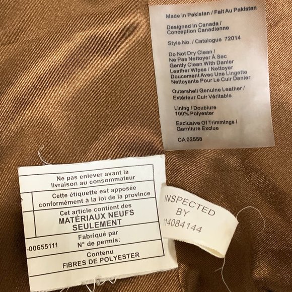 Danier | Women's Brown Leather Jacket Size Small UK12 - Picture 7 of 7